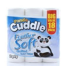 PANDA Cuddle Feather Soft Quilted Toilet Tissue 2ply 18pk PANDA Cuddle Feather Soft Quilted Toilet Tissue 2ply 18pk